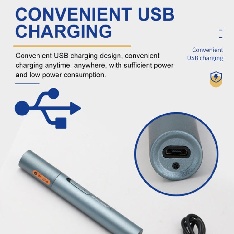 SPORTSMAN Metal Aluminum Tube Body Rechargeable Nose Hair Device, Style: