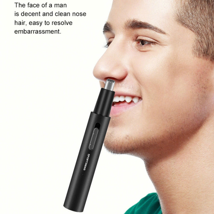SPORTSMAN Metal Aluminum Tube Body Rechargeable Nose Hair Device, Style: