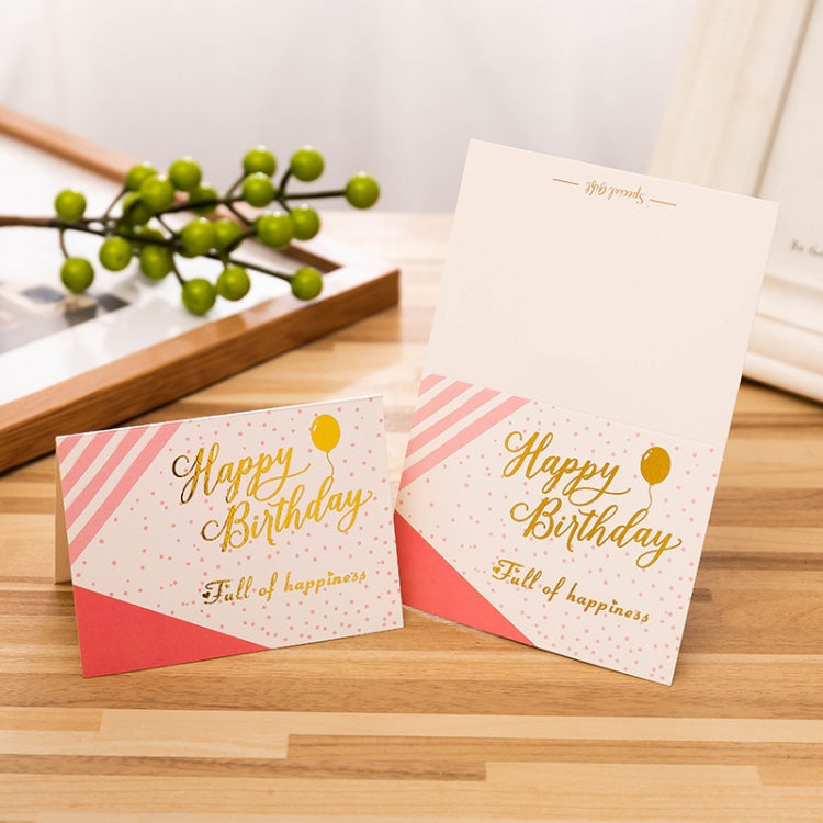 50 PCS Hot Stamping Embossed Birthday Card