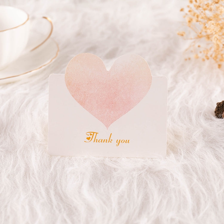 100 PCS A368 Heart Shape Thanks Greeting Card
