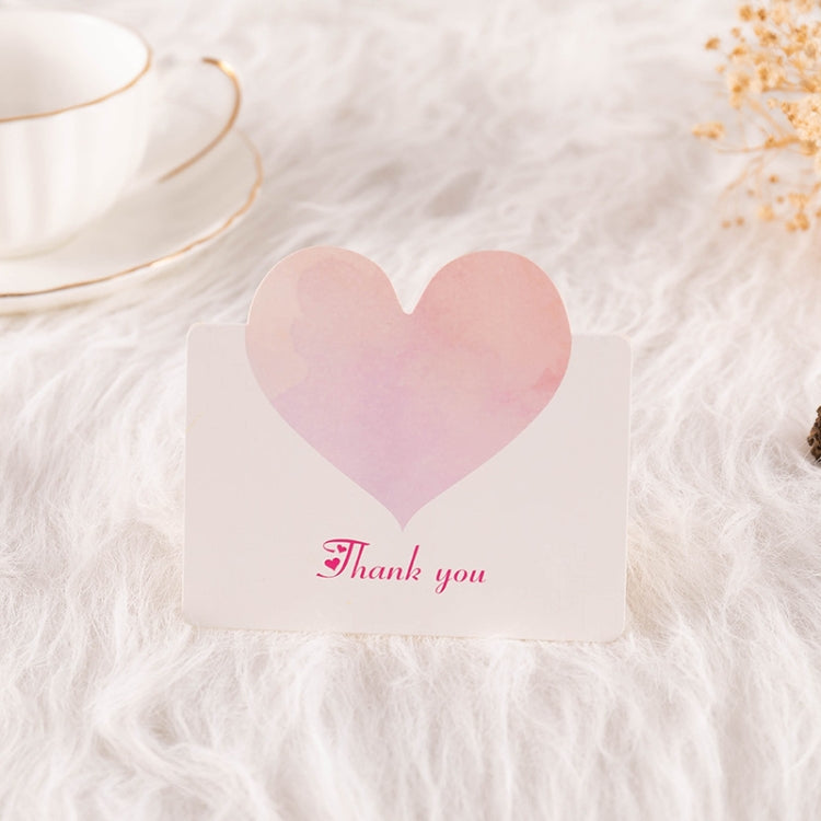 100 PCS A368 Heart Shape Thanks Greeting Card