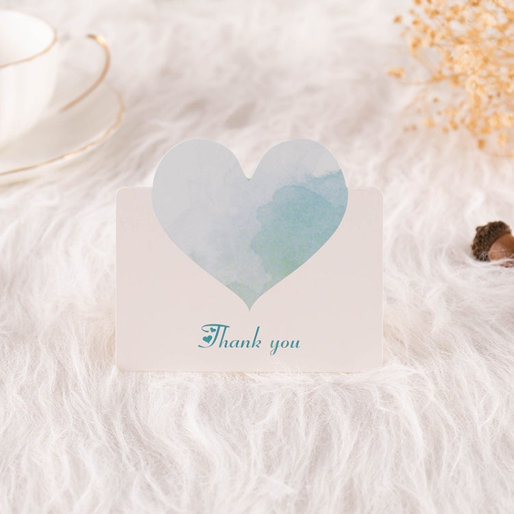 100 PCS A368 Heart Shape Thanks Greeting Card