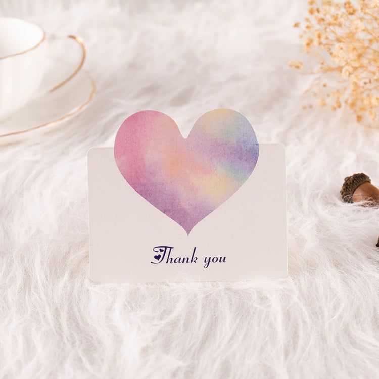 100 PCS A368 Heart Shape Thanks Greeting Card