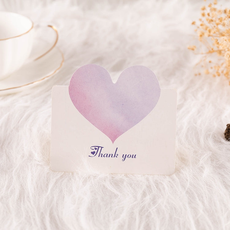 100 PCS A368 Heart Shape Thanks Greeting Card