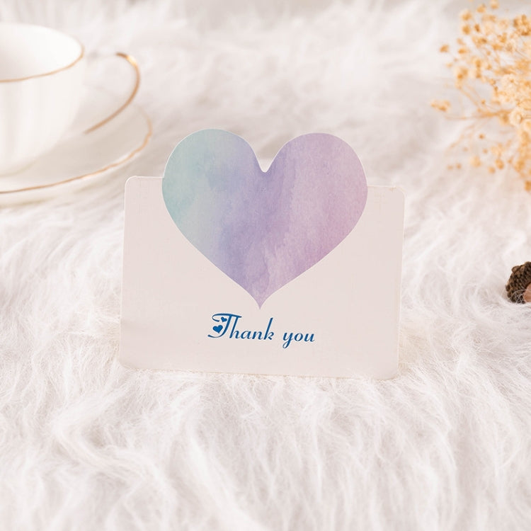 100 PCS A368 Heart Shape Thanks Greeting Card