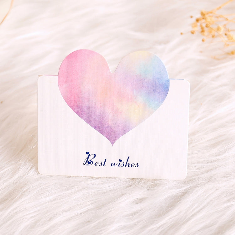100 PCS A368 Heart Shape Thanks Greeting Card