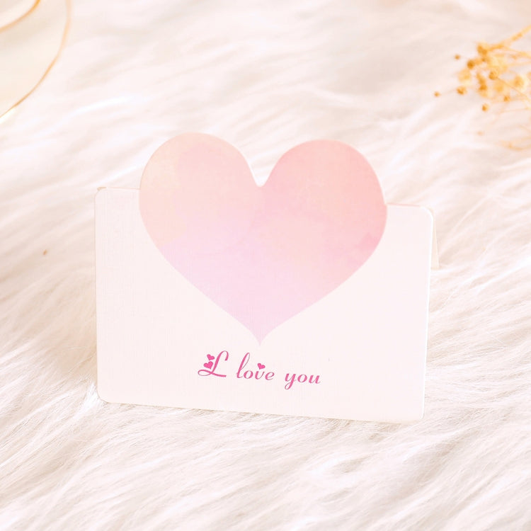 100 PCS A368 Heart Shape Thanks Greeting Card