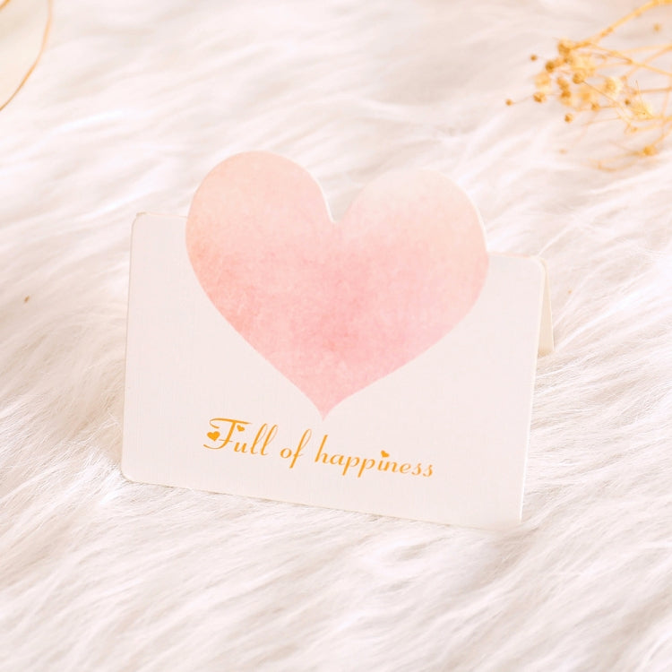 100 PCS A368 Heart Shape Thanks Greeting Card