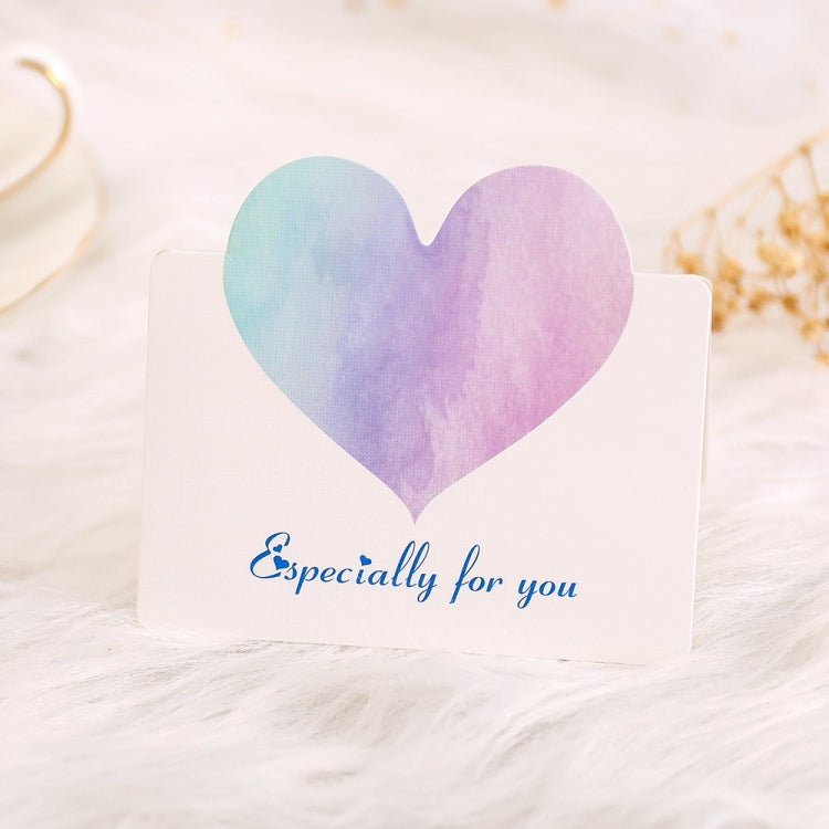 100 PCS A368 Heart Shape Thanks Greeting Card