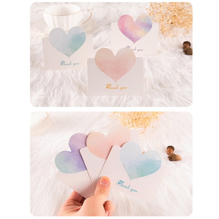 100 PCS A368 Heart Shape Thanks Greeting Card