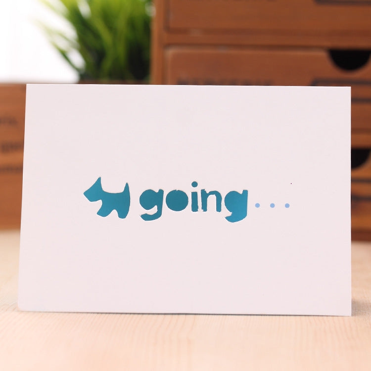 10 PCS A-035 Large Hollow Letters Holiday Greeting Card