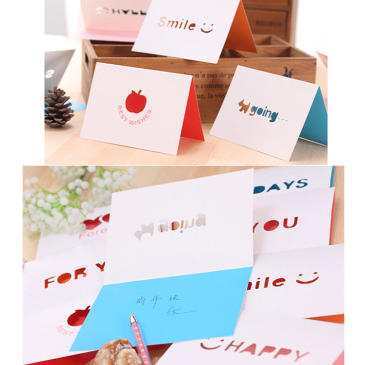 10 PCS A-035 Large Hollow Letters Holiday Greeting Card