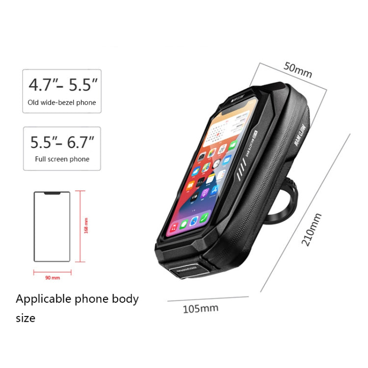WILD MAN X3 0.5L EVA Hard Shell Bicycle Touch Screen Phone Bag