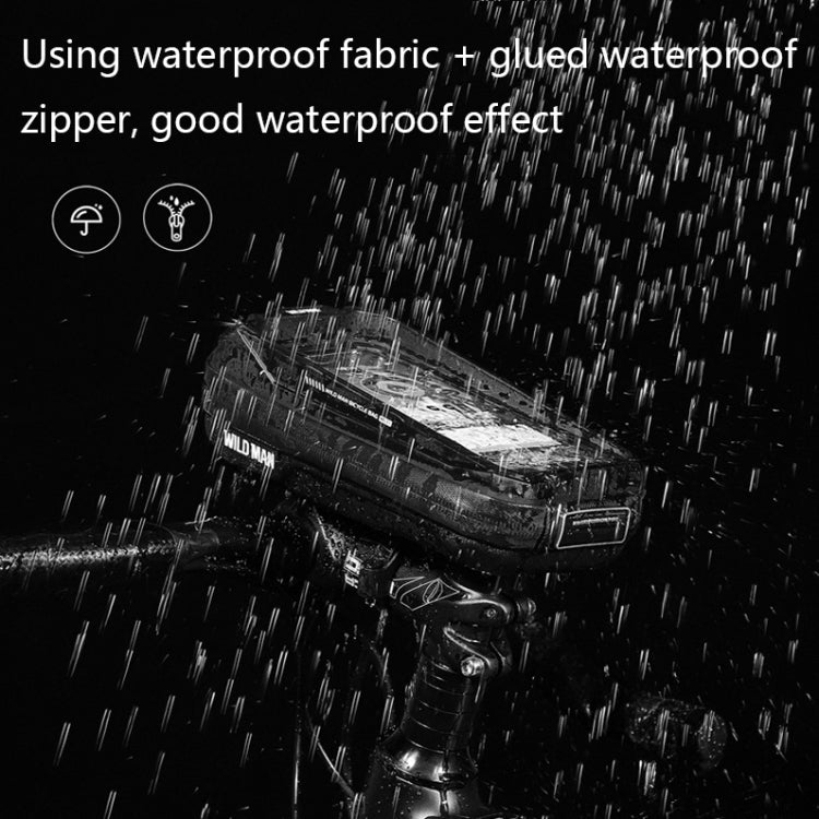 WILD MAN MS33 0.6L Mountain Bike Hard Shell Phone Touch Screen Handlebar Bag