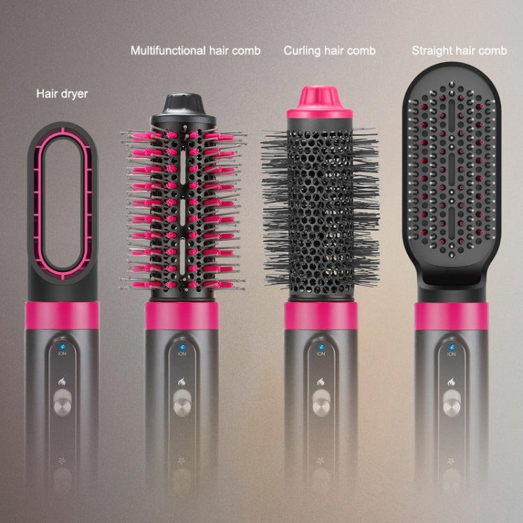 4 In 1 Hair Dryer Curling Straight Comb Hot Air Comb