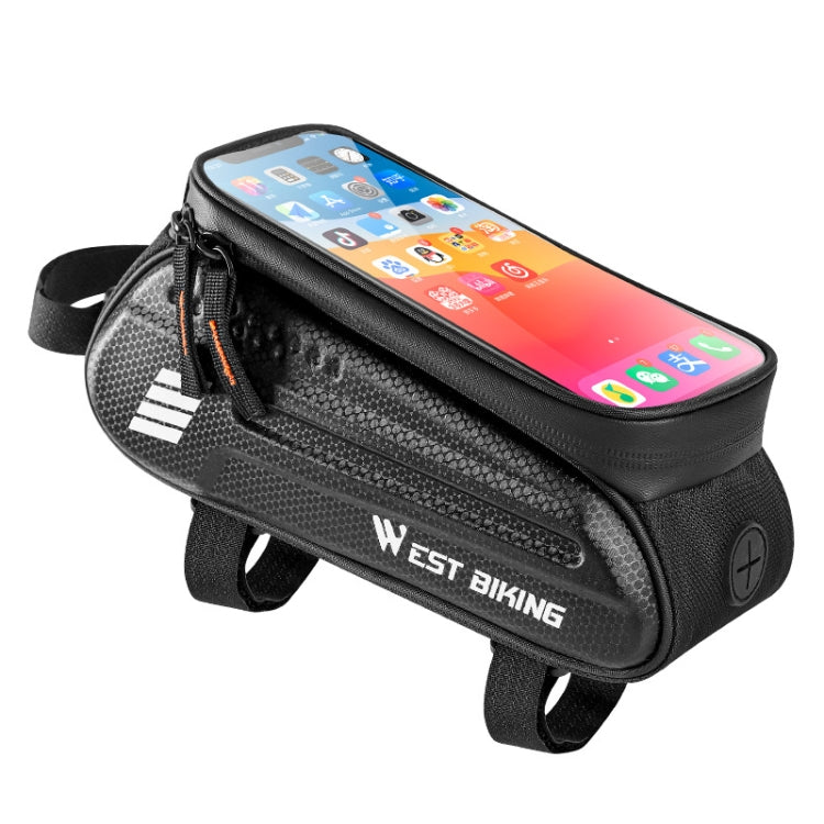 WEST BIKING Bicycle Hard Shell Front Beam Bag Mobile Phone Touch Screen Saddle Bag