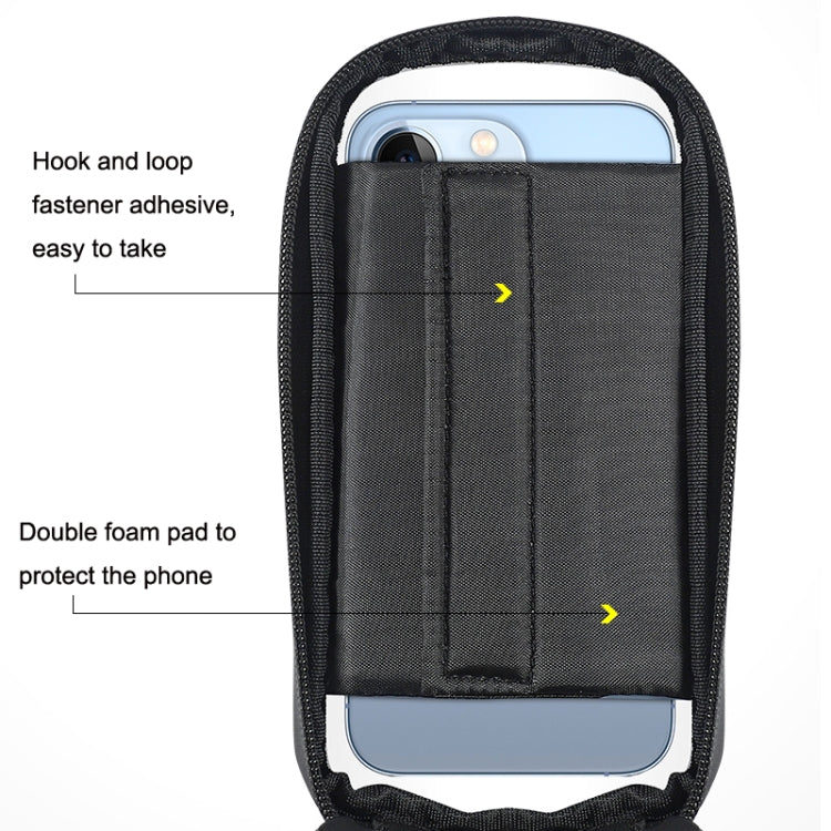 WEST BIKING Bicycle Hard Shell Front Beam Bag Mobile Phone Touch Screen Saddle Bag