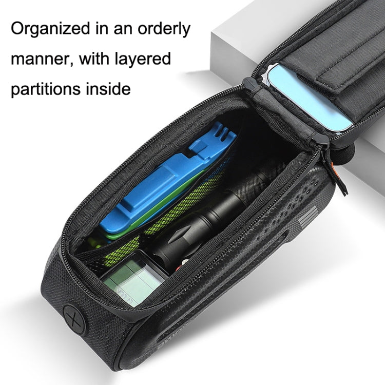 WEST BIKING Bicycle Hard Shell Front Beam Bag Mobile Phone Touch Screen Saddle Bag