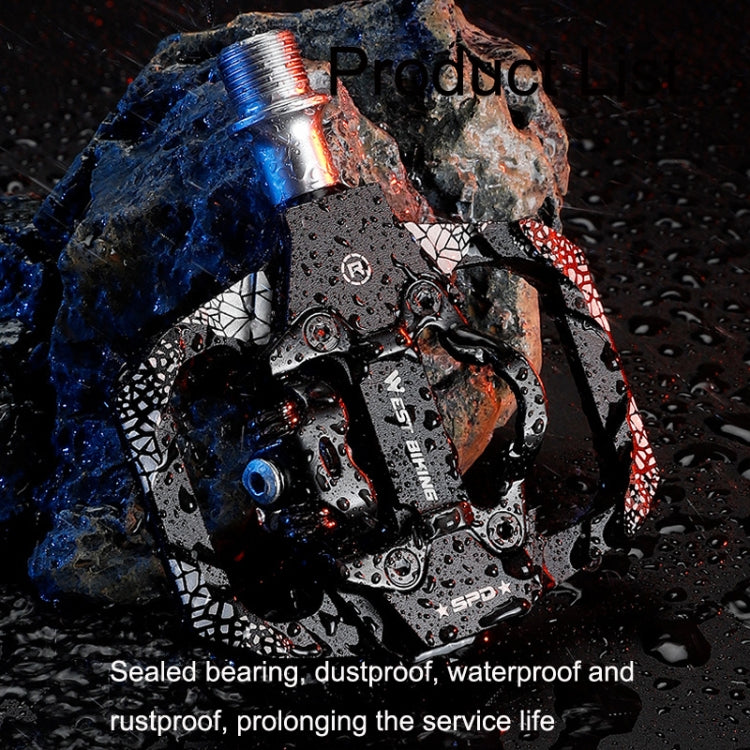A Pair WEST BIKING YP0802086 Mountain Bike Aluminum Bearing Pedals