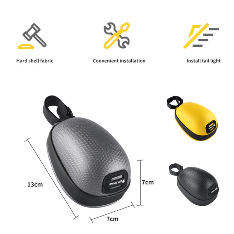 WEST BIKING Bicycle Mini Hardshell Tail Bag Saddle Bag