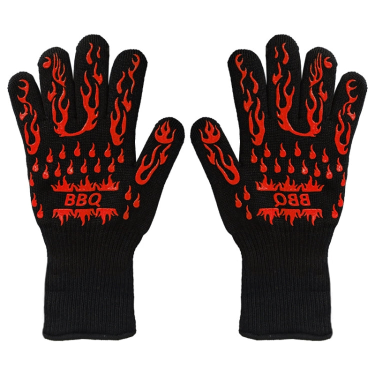1 Pair High Temperature Resistant Silicone BBQ Gloves  Anti-Scalding Gloves