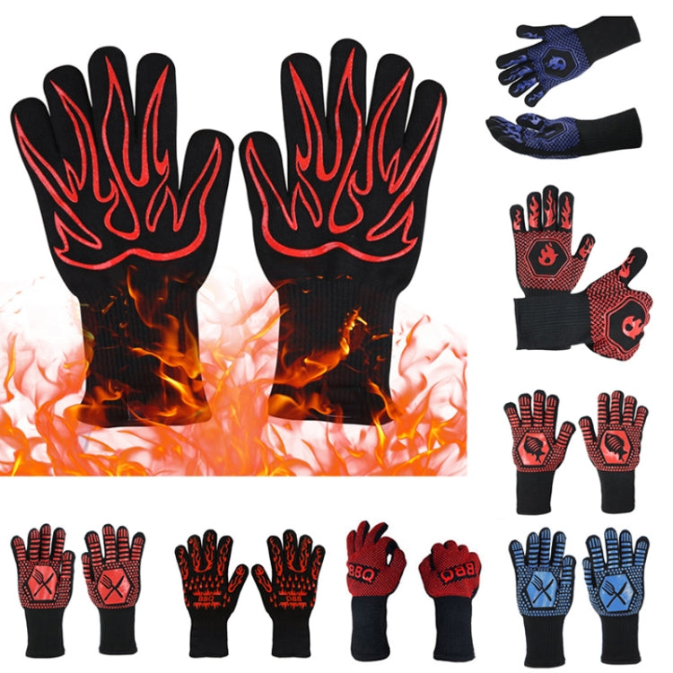 1 Pair High Temperature Resistant Silicone BBQ Gloves  Anti-Scalding Gloves