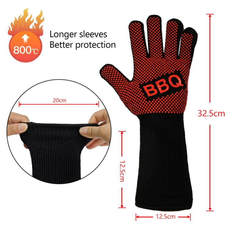 1 Pair High Temperature Resistant Silicone BBQ Gloves  Anti-Scalding Gloves