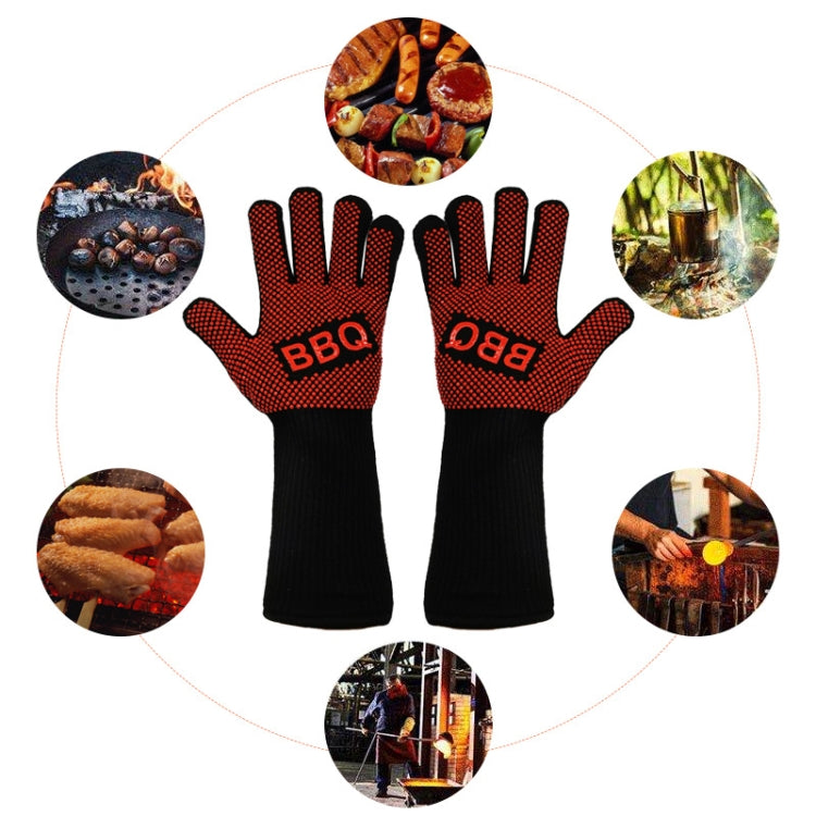 1 Pair High Temperature Resistant Silicone BBQ Gloves  Anti-Scalding Gloves