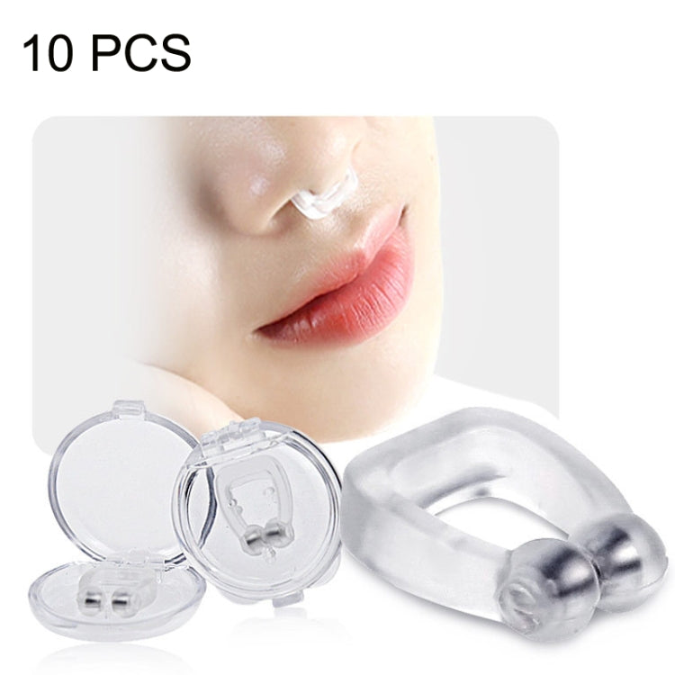 10 PCS Mini Portable Silicone Magnetic Anti-snoring Device