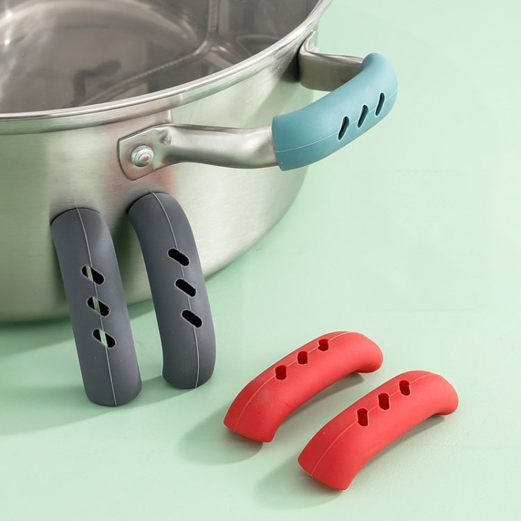 1 Pair Silicone Pot Handle Insulation Cover Iron Pot Handle Cover