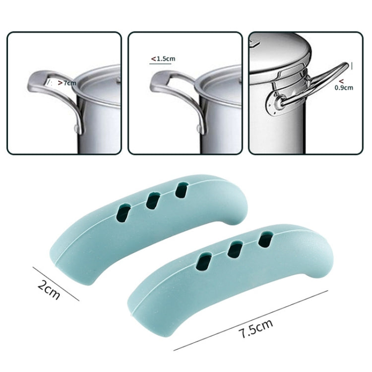 1 Pair Silicone Pot Handle Insulation Cover Iron Pot Handle Cover