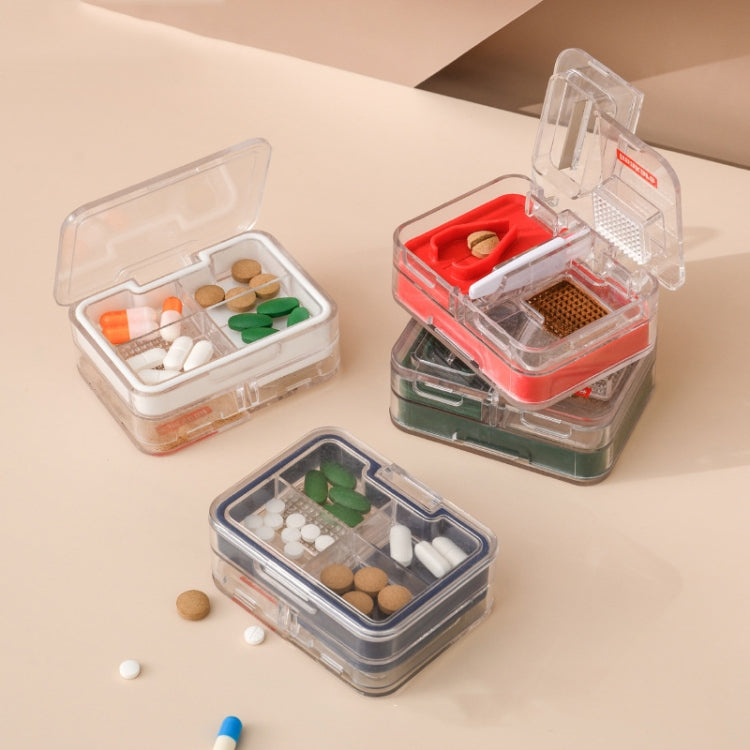 Imakara Mini Square Portable Sealed Medicine Cutter Dispenser Box
