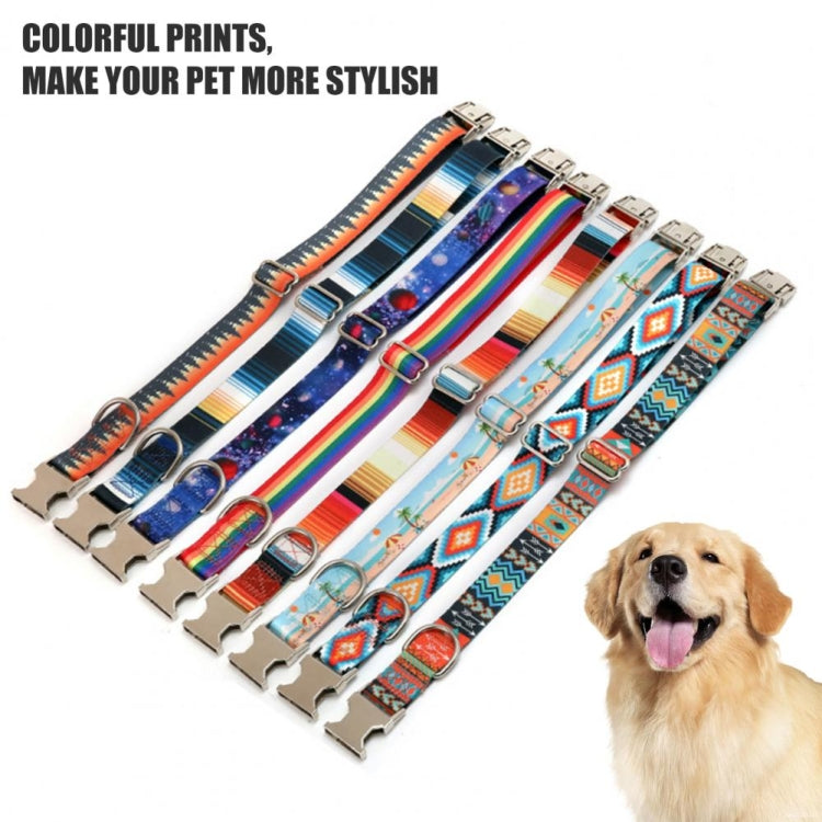 Pet Ethnic Style Polyester Cotton Print Pattern Collar, Size:
