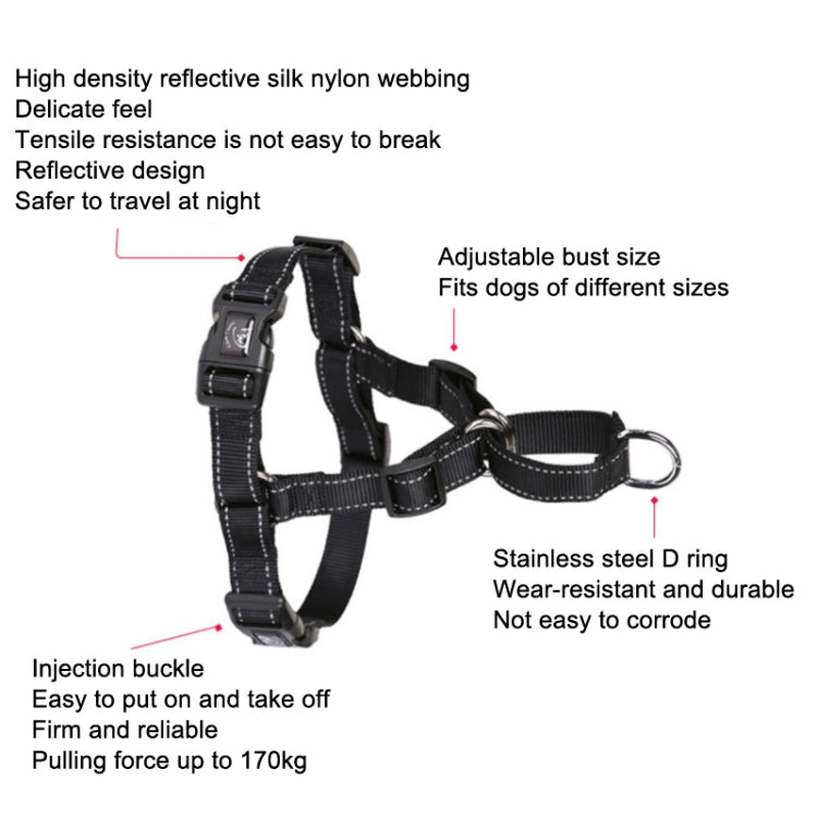 Glow Castle Pet Reflective Nylon Prevent Running Wild Chest Strap, Size: