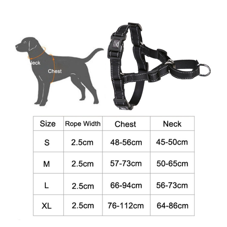 Glow Castle Pet Reflective Nylon Prevent Running Wild Chest Strap, Size: