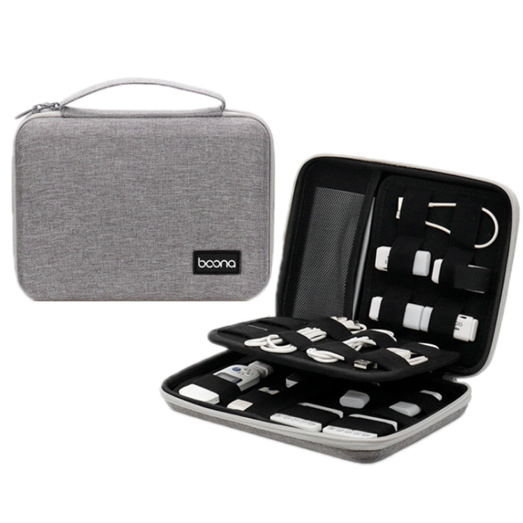 Baona BN-F018 Multifunctional Double Layer EVA Hard Shell U Disk Data Cable Storage Bag