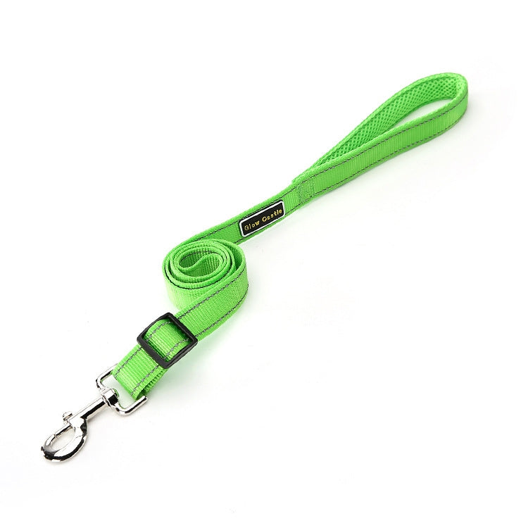 Glow Castle Soft Handle Reflective Adjustable Length Dogs Traction Rope