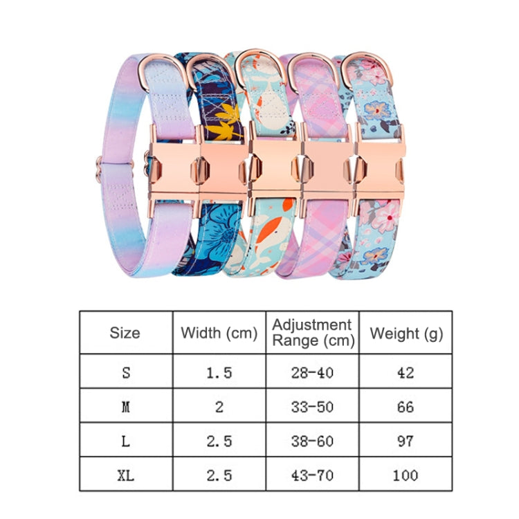 Rose Gold Buckle Pet Detachable Bow Collar, Size: