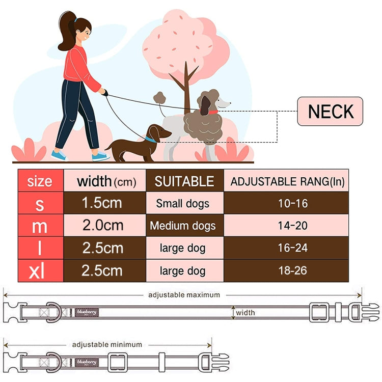 Ethnic Bohemian Floral Half Metal Buckle Dog Collar, Size: