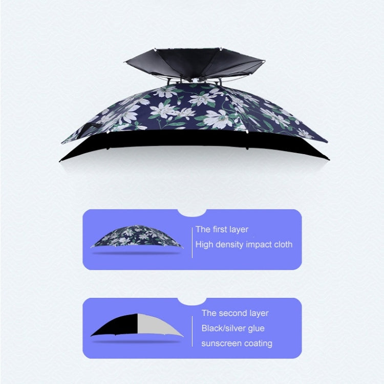 Double-layer Fishing Umbrella Hat Outdoor Sunscreen And Rainproof Folding Umbrella Hat