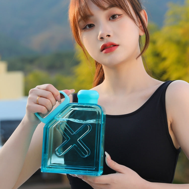 Square Fitness Sports Large Capacity Plastic Water Cup with Handle