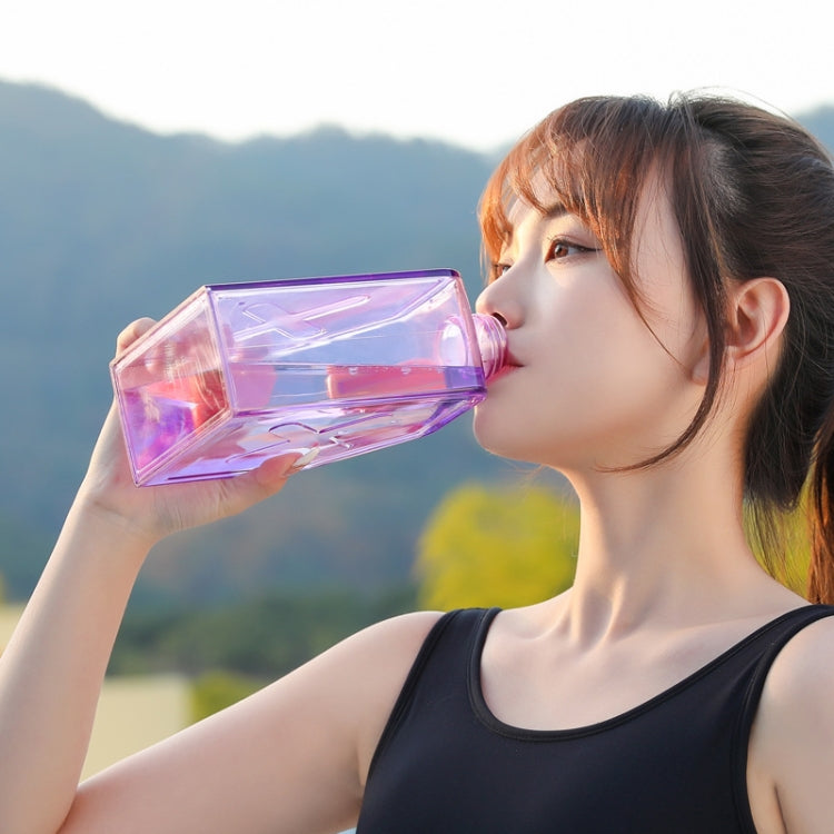 Square Fitness Sports Large Capacity Plastic Water Cup with Handle