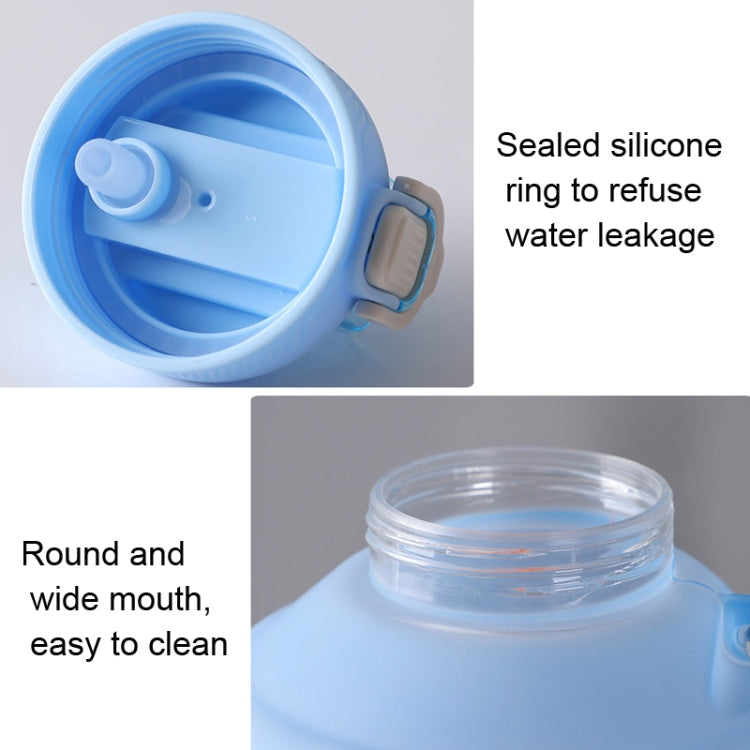 Large Capacity Gradient Straw Cup Sports Bottle With Scale