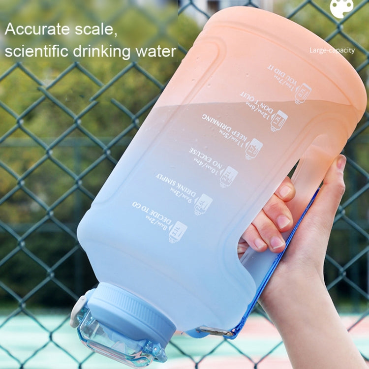 Large Capacity Gradient Straw Cup Sports Bottle With Scale