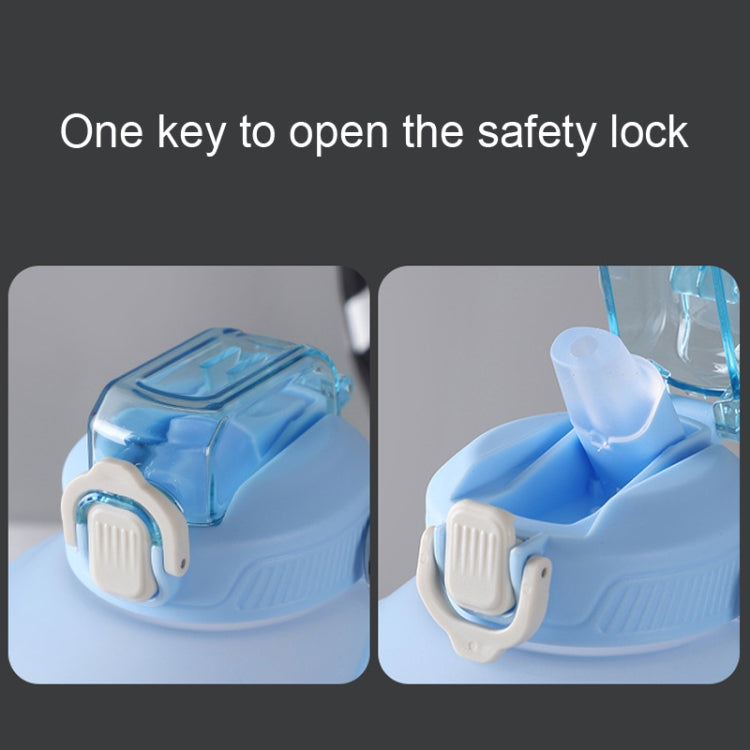 Large Capacity Gradient Straw Cup Sports Bottle With Scale