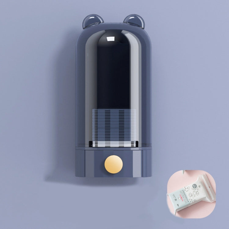 Automatic Push Type Transparent Cosmetic Cotton Storage Box With 50 Cotton Pads