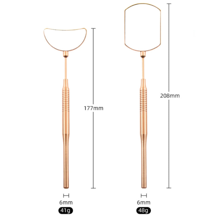 Stainless Steel Rotating Extension Eyelash Inspection Mirror, Style: