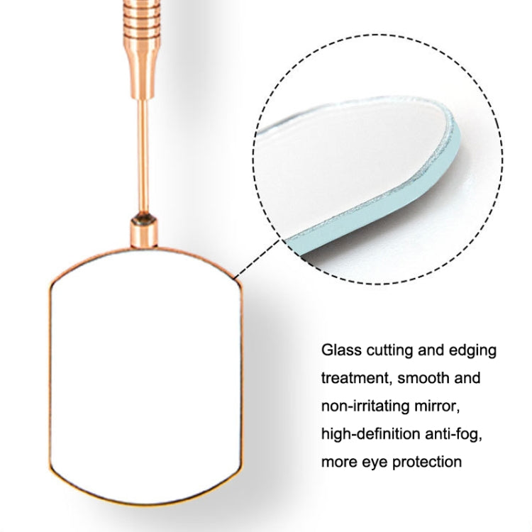 Stainless Steel Rotating Extension Eyelash Inspection Mirror, Style: