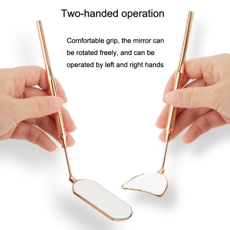 Stainless Steel Rotating Extension Eyelash Inspection Mirror, Style: