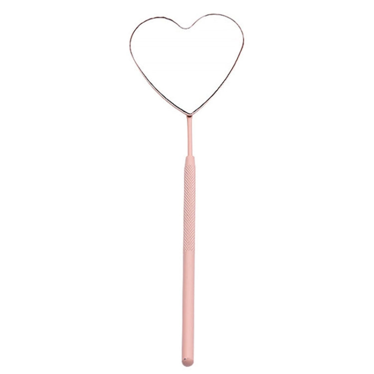 Stainless Steel Heart Shaped Grafting Eyelashes Inspection Mirror Beauty Tool